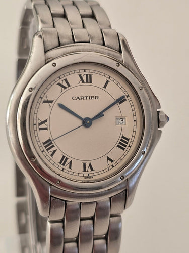 Montre Cartier Panthère Cougar - Montre en acier inoxydable à quartz 58 Facettes 1