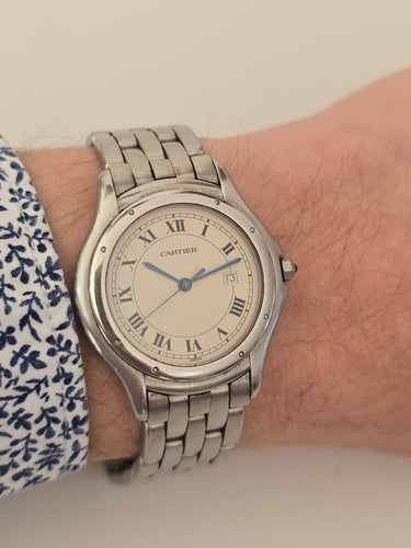 Montre Cartier Panthère Cougar - Montre en acier inoxydable à quartz 58 Facettes 1