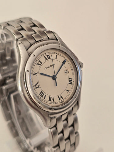 Montre Cartier Panthère Cougar - Montre en acier inoxydable à quartz 58 Facettes 1