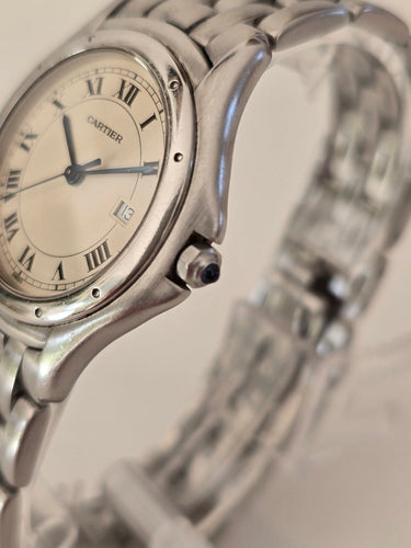 Montre Cartier Panthère Cougar - Montre en acier inoxydable à quartz 58 Facettes 1
