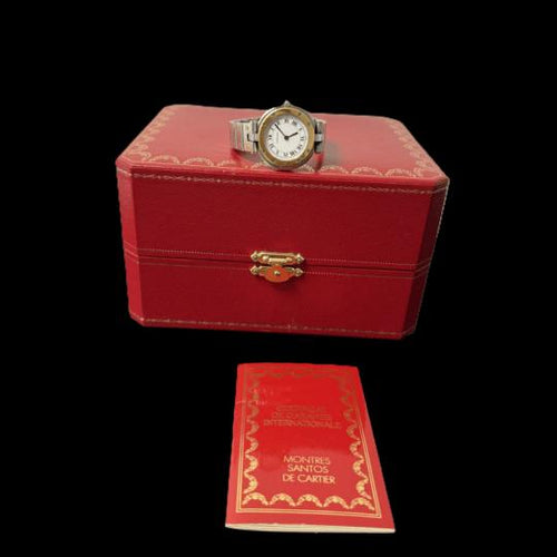 Montre Cartier Montre Santos Ronde Or Jaune 18K Et Acier 58 Facettes MT46414