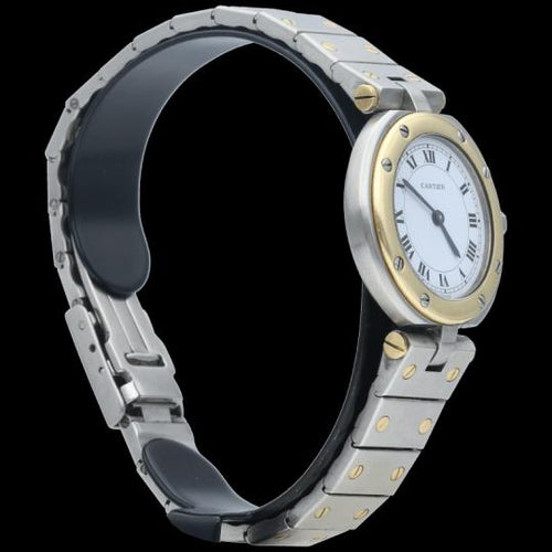 Montre Cartier Montre Santos Ronde Or Jaune 18K Et Acier 58 Facettes MT46414