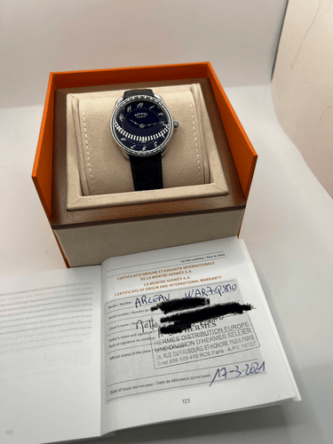 Montre Hermès Arceau Grand Modèle - Montre en acier 40 mm quartz 58 Facettes 1770