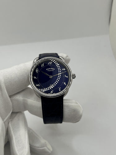 Montre Hermès Arceau Grand Modèle - Montre en acier 40 mm quartz 58 Facettes 1770