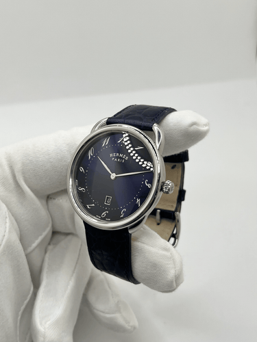 Montre Hermès Arceau Grand Modèle - Montre en acier 40 mm quartz 58 Facettes 1770