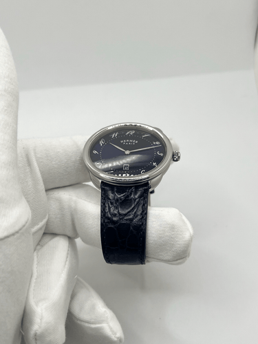 Montre Hermès Arceau Grand Modèle - Montre en acier 40 mm quartz 58 Facettes 1770