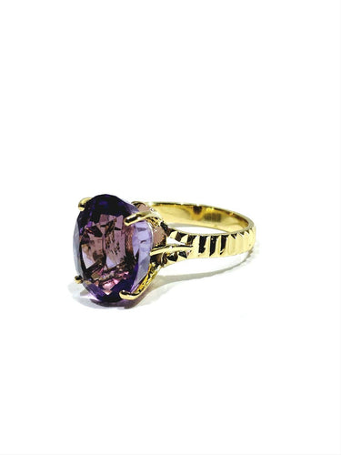 Bague 56 Bague en or jaune 18 carats à améthyste ovale 58 Facettes id: 1745873