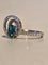 Bague 54 Bague en or blanc 18 k émeraude taille poire et diamants 58 Facettes Bague 0005