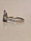 Bague 54 Bague en or blanc 18 k émeraude taille poire et diamants 58 Facettes Bague 0005