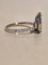 Bague 54 Bague en or blanc 18 k émeraude taille poire et diamants 58 Facettes Bague 0005