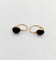 Boucles d'oreilles Dormeuses anciennes en or rose 18k et cabochon de jais 58 Facettes A06992