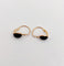 Boucles d'oreilles Dormeuses anciennes en or rose 18k et cabochon de jais 58 Facettes A06992