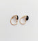 Boucles d'oreilles Dormeuses anciennes en or rose 18k et cabochon de jais 58 Facettes A06992