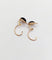 Boucles d'oreilles Dormeuses anciennes en or rose 18k et cabochon de jais 58 Facettes A06992