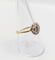 Bague 57 Art déco - Bague géométrique en or jaune 18k et diamants taille rose 58 Facettes A06997