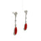 Boucles d'oreilles Boucles d'oreilles longues Art déco en platine, corail et diamants 58 Facettes 50444