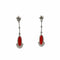 Boucles d'oreilles Boucles d'oreilles longues Art déco en platine, corail et diamants 58 Facettes 50444