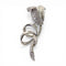 Broche Broche tulipe en platine et diamants 58 Facettes