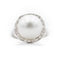 Bague Bague en or blanc 18 carats avec perle australienne et diamants 58 Facettes 22809