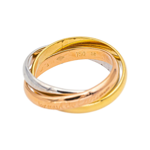 Bague 58 Cartier Bague Trinity Or jaune, Or blanc, Or rose 58 Facettes 5109072CN