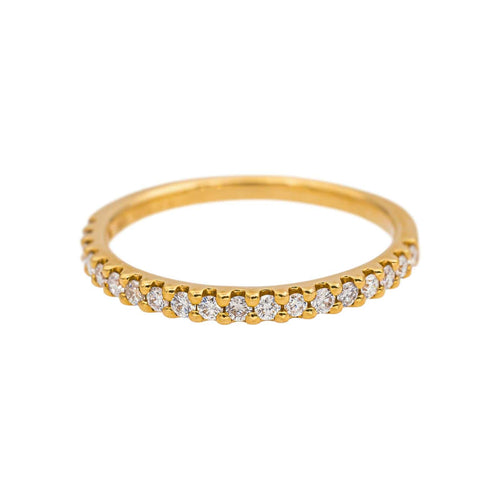Bague 54 Bague  Demi-alliance  Or jaune Diamant 58 Facettes 5276269RV