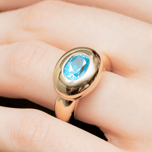 Bague 47 Fred - Bague en or jaune topaze 58 Facettes BA-210007