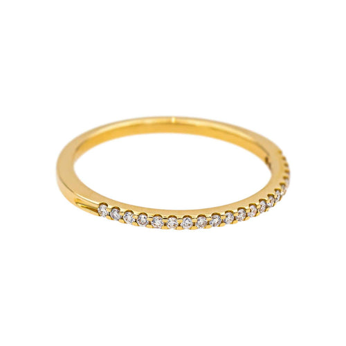 Bague 51 Bague  Demi-alliance  Or jaune Diamant 58 Facettes 5384059RV