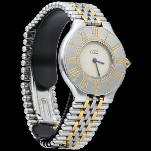 Montre Cartier Montre Must 21 Or Jaune 18K / Acier 58 Facettes MT46425