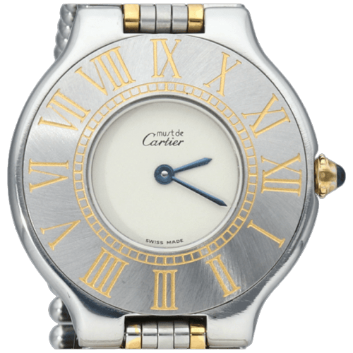 Montre Cartier Must 21 - Montre en or jaune et acier 58 Facettes MT46427