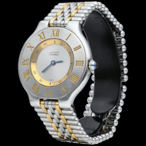 Montre Cartier Montre Must 21 Or Jaune 18K / Acier 58 Facettes MT46427