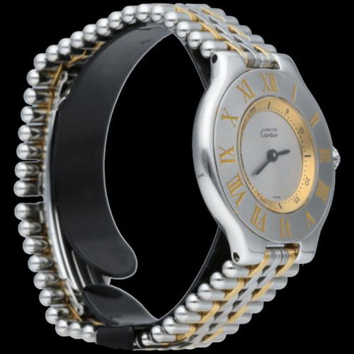 Montre Cartier Montre Must 21 Or Jaune 18K / Acier 58 Facettes MT46427