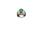 Bague 54 Del Verde - Bague de petit doigt en or blanc et émeraude 58 Facettes anello mignolo del verde