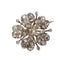 Broche Broche fleur ancienne en or rose 18K, argent et diamants 58 Facettes 256