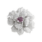 Bague fleur en or blanc, spinelle et diamants