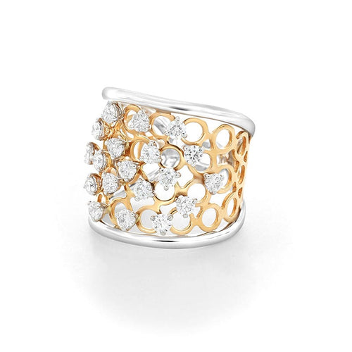 Bague 54 Bague Crivelli Or rose, blanc et Diamants 58 Facettes 31E01078