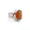 Bague 54 Bague en or blanc 18 ct avec opale de feu et diamants 58 Facettes 222/A 26 115/26