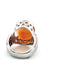 Bague 54 Bague en or blanc 18 ct avec opale de feu et diamants 58 Facettes 222/A 26 115/26