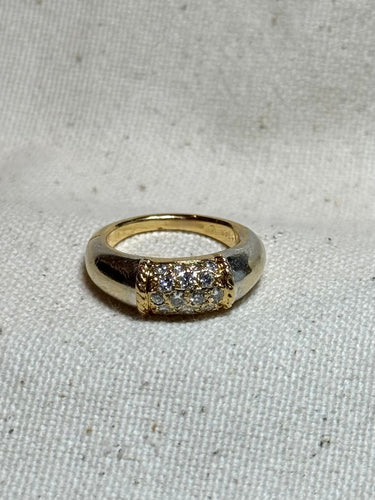 Bague 51 Van Cleef & Arpels Philippine - Bague en or jaune et gris 18k et diamants 58 Facettes REF24053-216