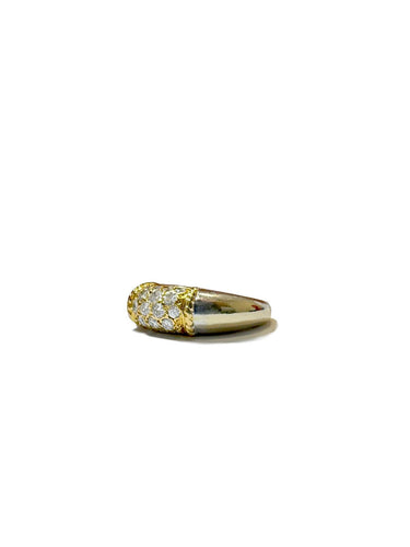 Bague 51 Van Cleef & Arpels Philippine - Bague en or jaune et gris 18k et diamants 58 Facettes REF24053-216