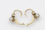 Boucles d'oreilles Boucles d’oreilles anciennes en or jaune 585 avec perles et diamants 58 Facettes 12117