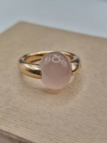 Bague 53 Pomellato Luna - Bague en or rose 18 ct et quartz rose 58 Facettes CV-0039