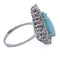 Bague 54 Bague en or 18 carats avec turquoise et diamants 58 Facettes AN612 (05519)