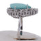 Bague 54 Bague en or 18 carats avec turquoise et diamants 58 Facettes AN612 (05519)