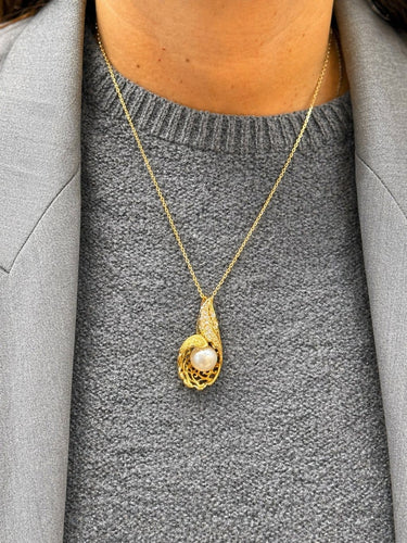Collier Collier - Pendentif perle de culture et diamants naturels 58 Facettes 89538 -