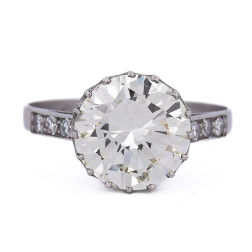 Bague 58 Bague solitaire vintage rétro en platine 950 avec diamants 58 Facettes AN278 (000519)