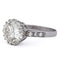 Bague 58 Bague solitaire vintage rétro en platine 950 avec diamants 58 Facettes AN278 (000519)
