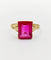 Bague 56.5 Bague Art déco en or 18k avec rubis synthétique 58 Facettes A07006