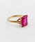 Bague 56.5 Bague Art déco en or 18k avec rubis synthétique 58 Facettes A07006