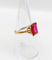 Bague 56.5 Bague Art déco en or 18k avec rubis synthétique 58 Facettes A07006