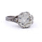 Bague 54 Bague solitaire rétro en platine avec diamants 58 Facettes AN279 (000419)